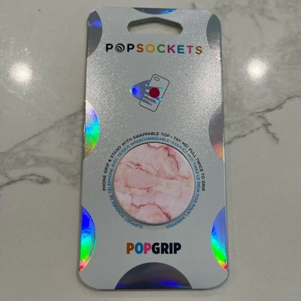PopSockets PopGrip Marble Pink Phone Grip